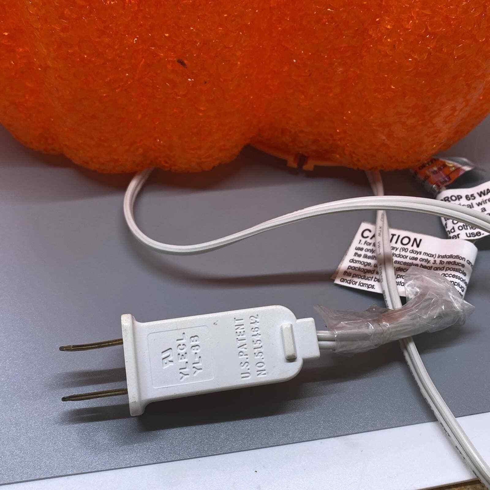 Vintage Halloween light up pumpkin Melted Plastic trio vintage holiday