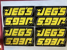 (4) Vintage Jeg's Racing & Performance Parts 2 Piece Decals Stickers Sets