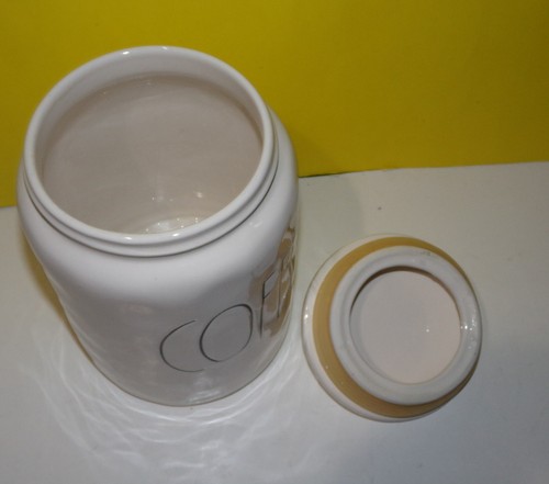Rae Dunn Ceramic "COFFEE" Jar Artisan Collection Cookie Canister With Lid 9.5" - Picture 4 of 4
