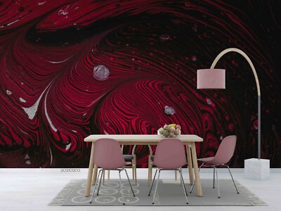 3D Red Black Texture Abstract Wallpaper Wall Murals Removable Wallpaper