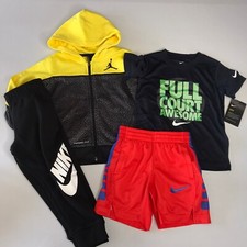 Nike Boys Size 4 Lot Shorts, Pants, T-shirt,  Hoodie Outfit Set of 4 Pieces