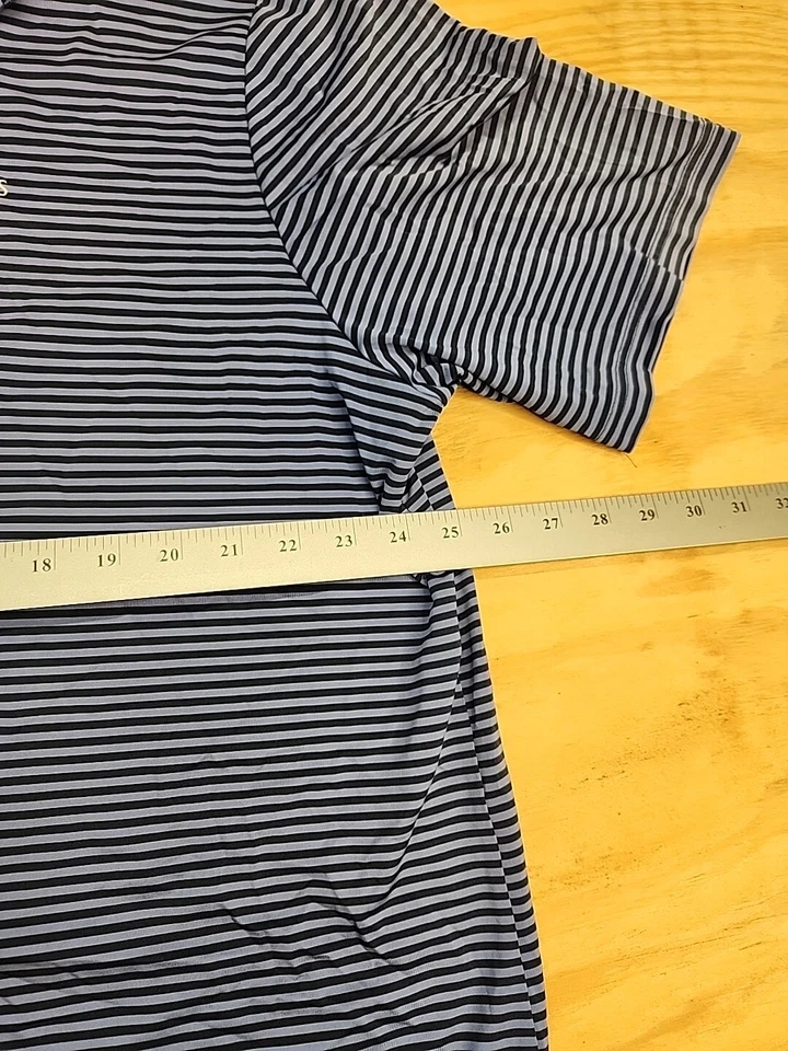 Camisa polo masculina listrada azul logotipo RLX Ralph Lauren The Breakers 2XL - Imagem 3 de 4