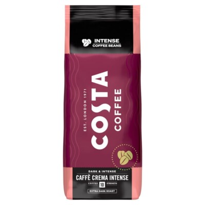 COSTA Caffe Crema INTENSE Coffee Beans 1000g / 1kg / 35.3oz