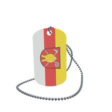 Dog Tag Flag Bunting Kr n Dog Tag Aluminium 30 x 50mm