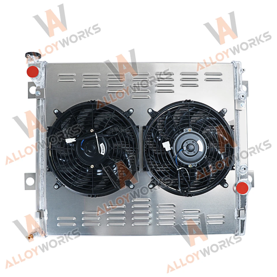 3 Row Radiator Shroud Fan For 2003-2009 Toyota 4Runner Lexus GX470 V8 4.7L Foto 2 de 4