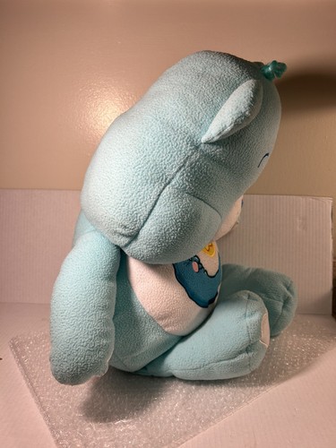 2002 Care Bears Large 30” Bedtime Bear Plush Jumbo Pillow Blue Moon Star - Picture 2 of 10