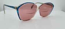 Vintage Tura 126 Blue Translucent Oval Sunglasses FRAMES ONLY