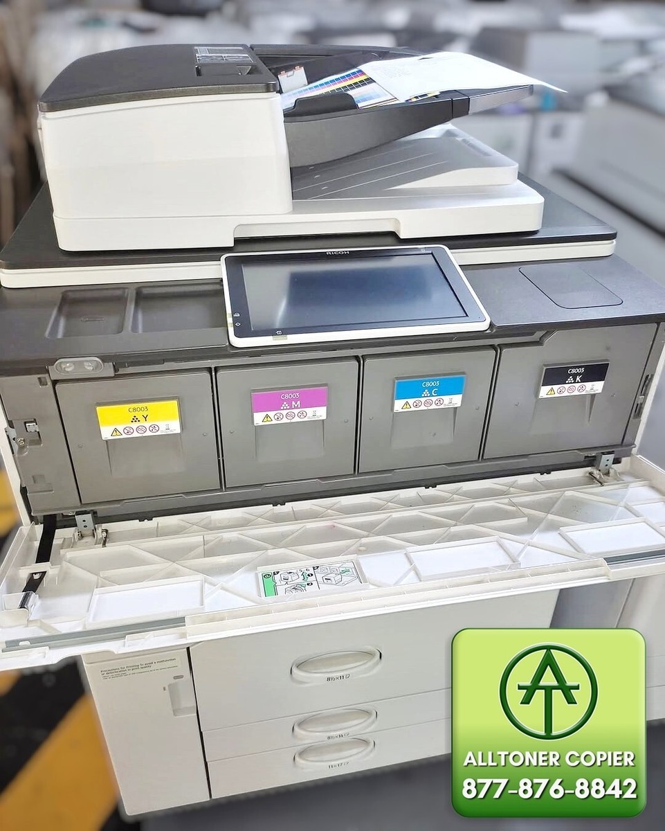 Ricoh Aficio MP C8003 Laser Color Printer Copier Scan Duplex