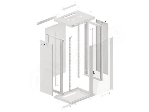 5901969403268 Lanberg Stojak ścienny Szafka 19'' 22U 600x450mm Grau Lanber - Zdjęcie 11 z 12