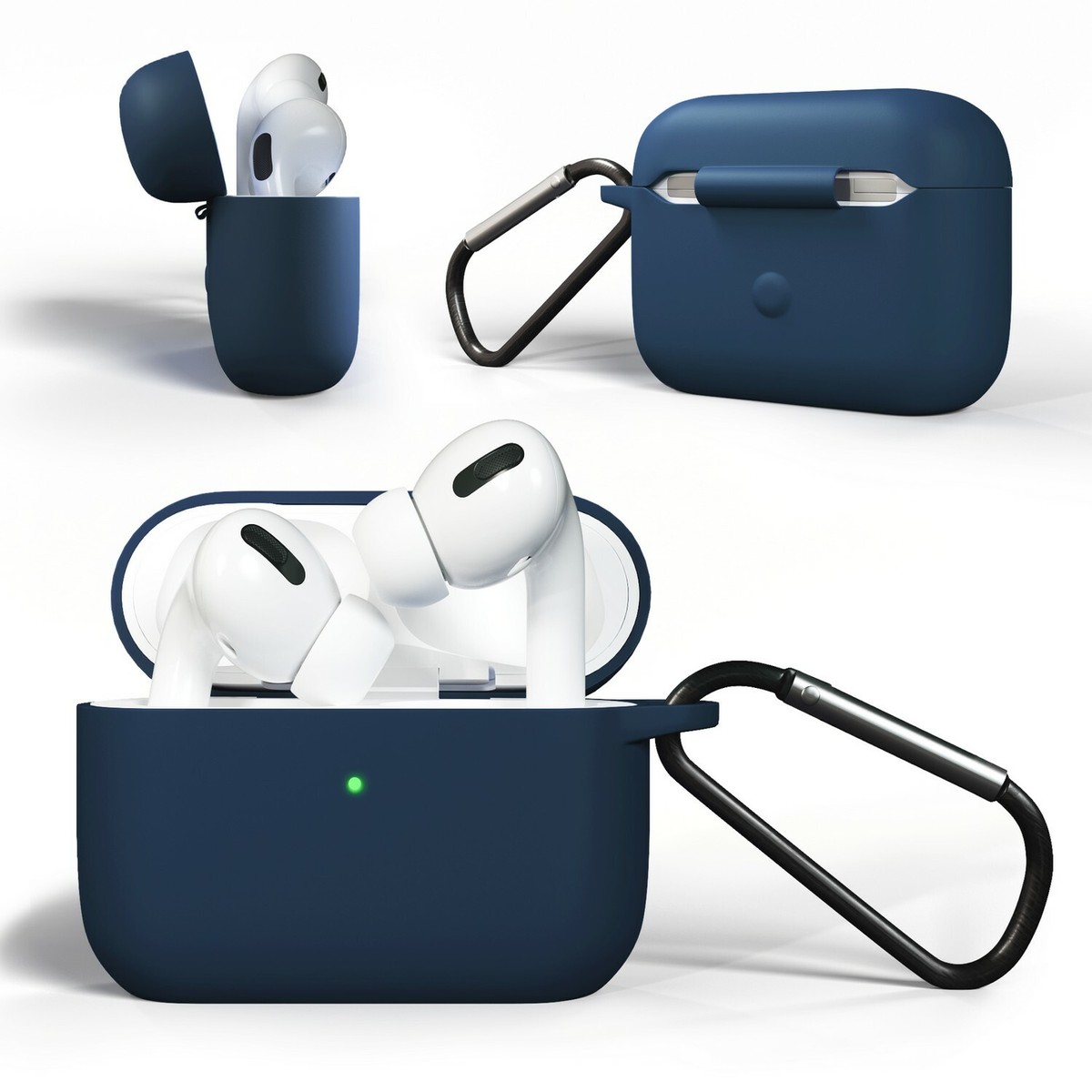 Airpods Pro Full Protective Silicone Case Blue Skin Shock