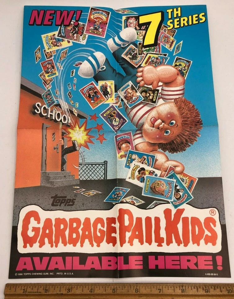 1987 Topps Garbage Pail Kids GPK 7th Series Box Marketing Insert Poster 10"x14" - Image 2 of 2