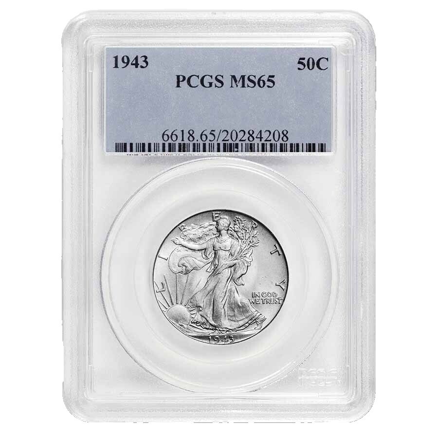 1943 アメリカ　ハーフダラー　銀貨　アンティーク　コイン　PCGS MS65 1943 アメリカハーフダラー銀貨アンティークコインPCGS MS65