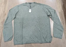 $198 Mens John Varvatos Linen Blend Slub Crewneck Sweater Legume XL