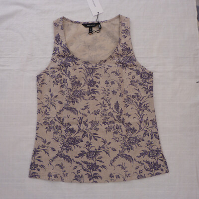 Karen Millen summer linen blend vest top sz 8 UK RRP 89.00!