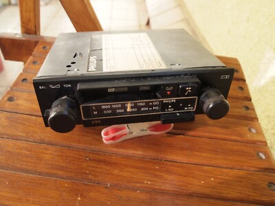 Vintage Philips 290 Car Radio Cassette Stereo Classic Car UNTESTED