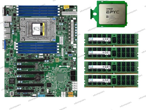 Supermicro H11SSL-i Motherboard + AMD EPYC 7532 CPU + Samsung 2666MHz ECC RAM - Afbeelding 9 van 10