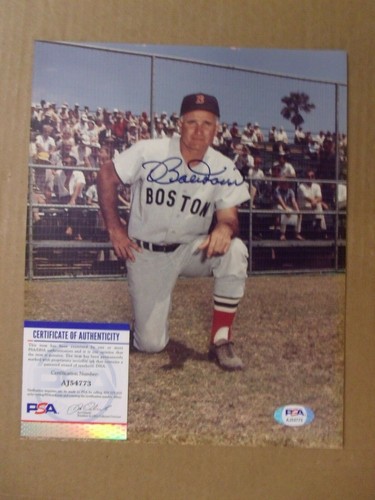 BOBBY DOERR HAND SIGNED BOSTON RED SOX COLOR 8 X 10 PHOTO PSA/DNA - Picture 2 of 2