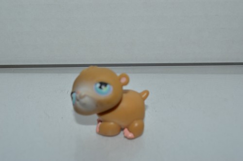 Littlest Pet Shop ~ #45 ~ Erster ~ Hamster ~ hellbraun ~ Aqua Eyes ~ Roter Magnet