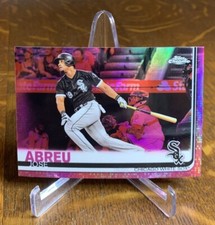 2019 Topps Chrome Pink Refractor Jose Aubreu #89 Chicago White Sox Baseball Card