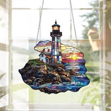 Lighthouse Suncatcher, Lighthouse Window Hangings, Perfect Gift for Nature Lover