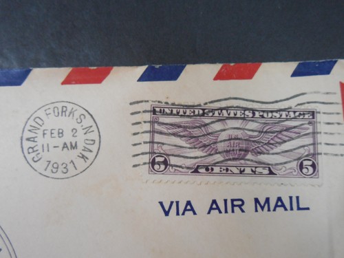 1931 VIA AIR MAIL FIRST FLIGHT TWIN CITIES WINNIPEG ROUTE ENVELOPE COVER STAMPS - Picture 6 of 9