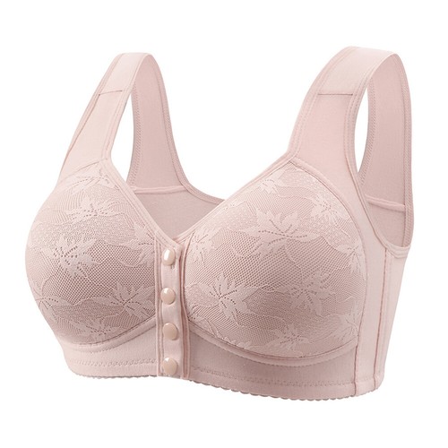 Women Thin Bras Front Open Button Underwear Large Size Push Up Bra Breathable - Bild 10 von 23
