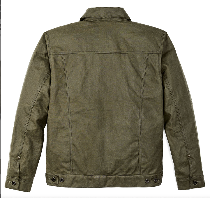 FILSON Tin Cloth Short Lined Cruiser Military Green Waxed FILSON Tin Cloth Short Lined Cruiser Military Green Waxed