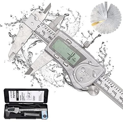 Digital Caliper Waterproof 32pcs Feeler Gauge Digital Caliper
