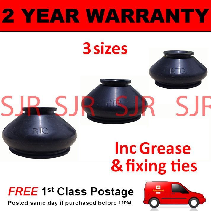 UNIVERSAL BALL JOINT TRACK ROD END RUBBER BOOT GAITER KIT + GREASE FITS
