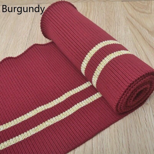 1x Rib Knitted Stretch Stripe Fabric Cuffs Waistband Leg Arms Edging Trim Crafts - Picture 16 of 20