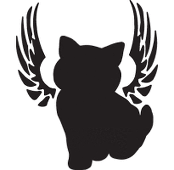 Angel Cat wings Vinyl Sticker Decal vinyl die cut car window, 8 styles - Picture 4 of 24