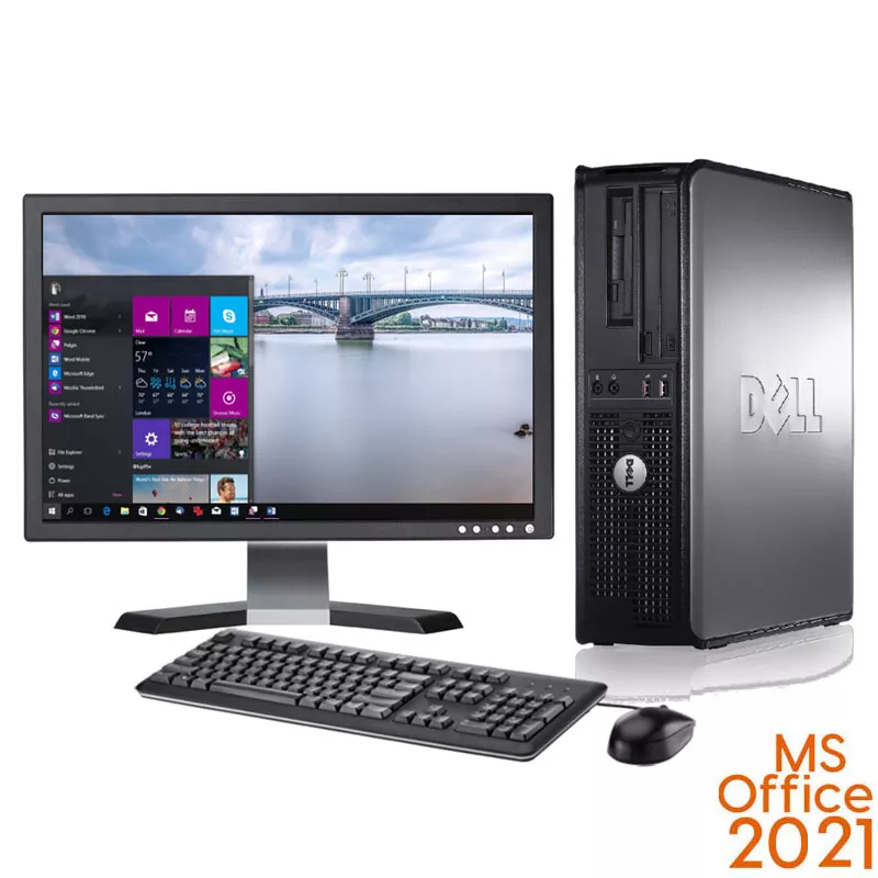 Fast Core 2 Duo Gaming PC Monitor Bundle 4GB RAM 500GB HDD W10 Computer