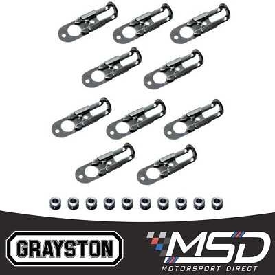 Grayston Schieberiegel Plattenverschluss Schnellverschluss + Buchse, DZUS 7/16'' - 10x