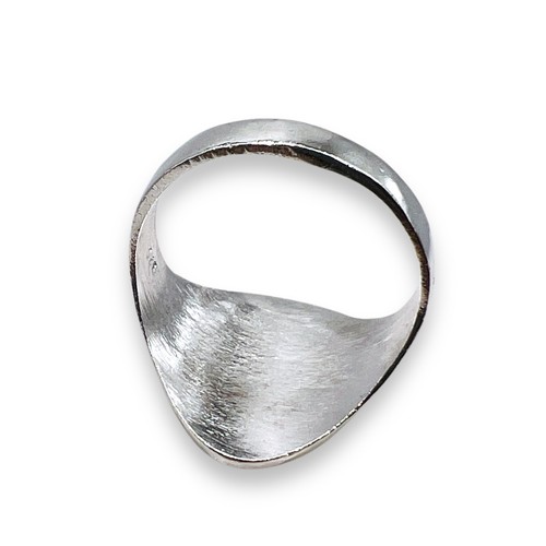 Initial K Letter 10k Yellow Gold Signet 925 Sterling Silver Ring 8 - Picture 6 of 19