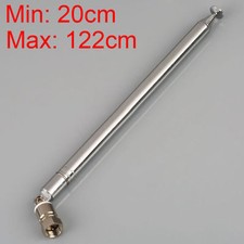 75  F Connector Telescopic Aerial Antenna TV Radio DAB AM/FM UNBAL 10 Section