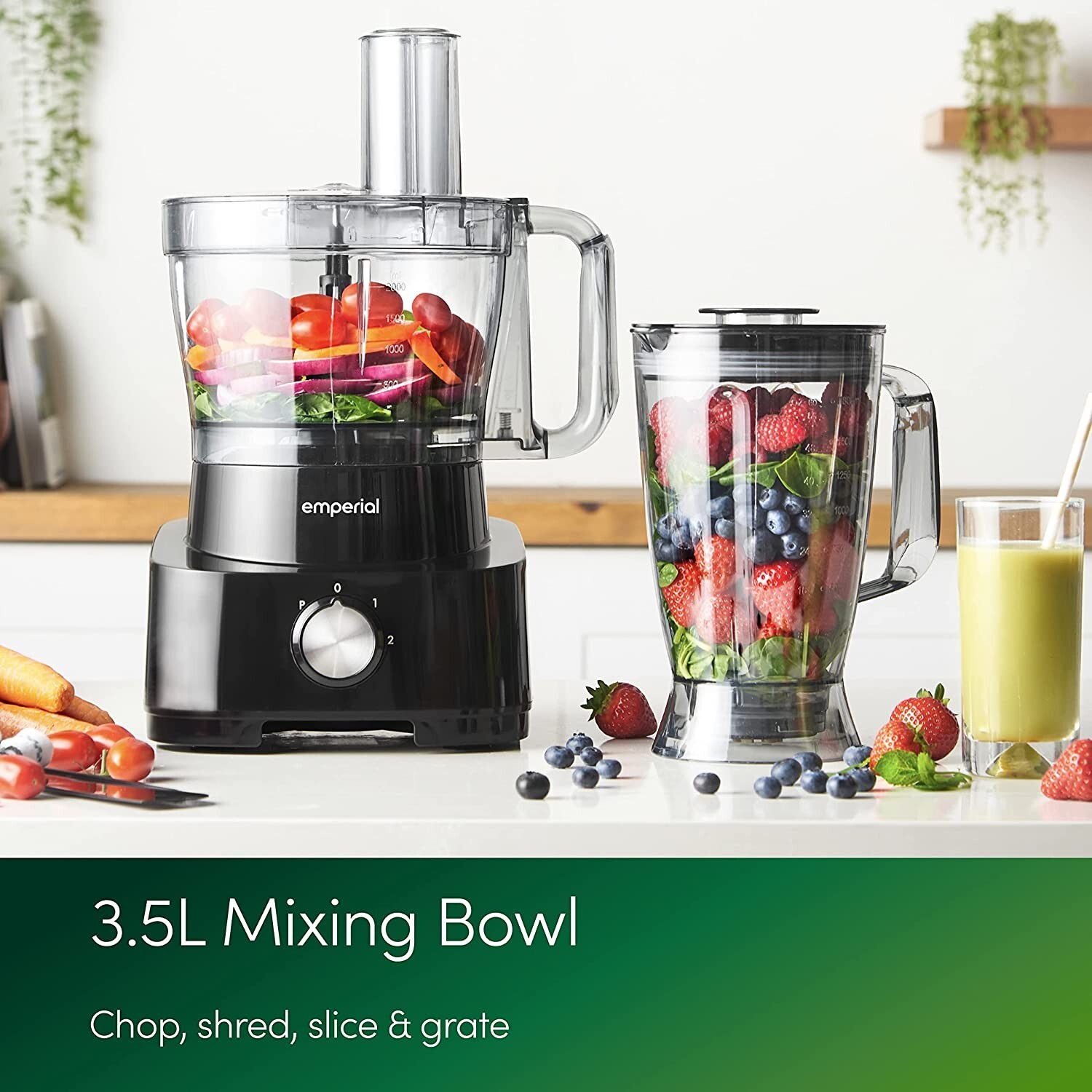 Emperial Food Processor & Blender Chopper Dough Mixer 2 Speed & Pulse