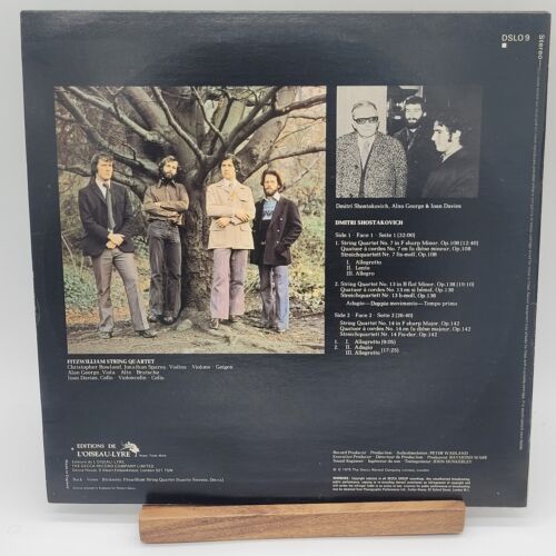 Shostakovich Nos 7 13 14 Fitzwilliam String Quartet DSLO 9 Import Record Album - Picture 2 of 9