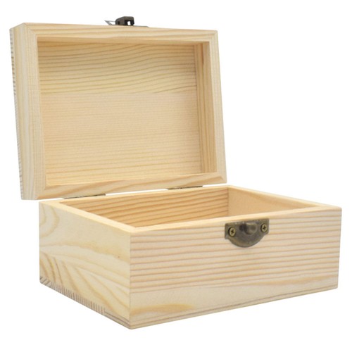 Kiefer Geschenkbox Brautjungfer Geburtstagsgeschenk Holzboxen mit Deckel Schmuck - Bild 12 von 12