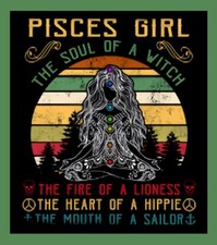 Pisces Girl The Soul Of A Witch The Heart Of Hippie Zodiac Sign Astronomy MAGNET