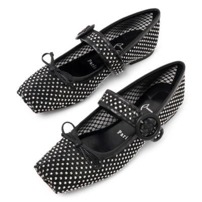 Christian Louboutin◆Mamastrapitina◆バレリーナ 10mm CHRISTIAN LOUBOUTIN Mamastrapitina crystal-embellished