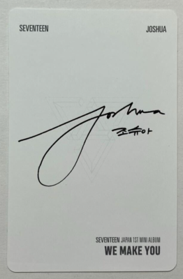 SEVENTEEN  「WE MAKE YOU」 ジョシュア SEVENTEEN JOSHUA JAPAN 1ST MINI ALBUM WE MAKE YOU Carat Ver