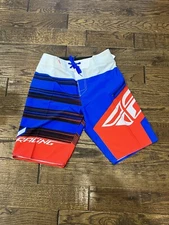 Fly Racing Board Shorts Mens 30 Blue Red Motorcross Sports Young Men's New
