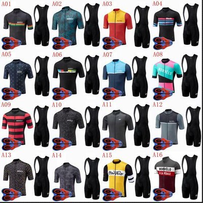 Men Cycling Jersey Bib Shorts Set Bike Clothing Bicycle Short Sleeve Outfit L93