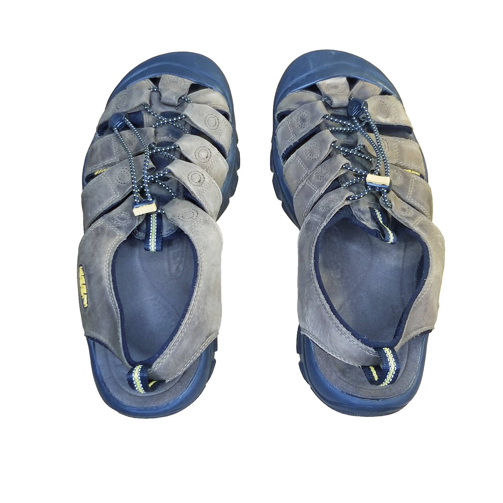 Sandali Keen Newport uomo taglia 12 pelle marrone escursionismo cinch cravatta 1001870