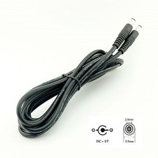 6FT DC Power Cable/Lead 5.5x 2.5mm CCTV Camera Plug To Male 18AWG Extension Cord