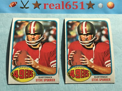1976 Topps NFL #274 STEVE SPURRIER Lot x 2 | Decent Acceptable Vintage | 49ers 