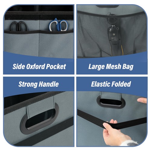 Organizador Maletero Coche con Tapa 2 Compartimentos Plegable Impermeable 600D - Imagen 5 de 8