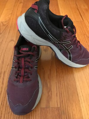 Asics Womens Gel Sonoma Black/ Deep Purple Running Shoes Medium