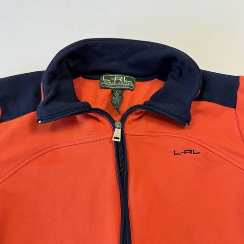 Lauren Active Ralph Lauren Women's Sweatshirt Zip Cotton Polyester Orange Large - Picture 2 of 11