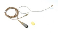 Beige Omnidirectional Single Earhook Headset Mic fits Audio Technica